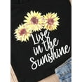 thumbnail image 4 of 2Pcs Toddler Kids Baby Girl Summer Clothes Live in The Sunshine Sunflower Vest Tank Tops+Denim Short Pants Outfit Set, 4 of 7
