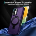 thumbnail image 5 of AutoCovers Galaxy A15 5G Bumper Case, Ring Holder Stand Hybrid Rugged Anti-Scratch Military Grade Shockproof Phone Case for Samsung Galaxy A15 5G, Darkpurple, 5 of 9