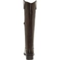 thumbnail image 2 of INC Womens Brown Elastic Goring Pull Tab At Sides Cushioned Studded Fawne Round Toe Block Heel Zip-Up Leather Riding Boot 10 M, 2 of 4