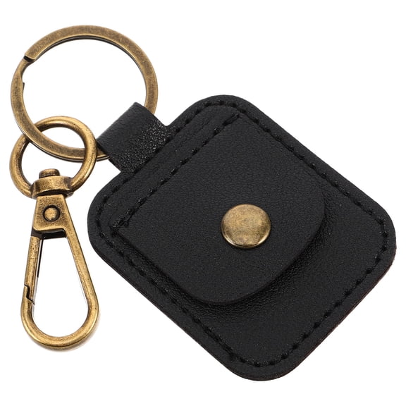 NIAIZEK Black PU Holder Keychain Compact Lightweight Travel Accessory Stylish Design