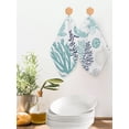 thumbnail image 2 of Turquoise Coastal Kitchen Dish Towels for Drying Dishes Set of 3, Summer Lobster Coral Nautical Waffle Weave Microfiber Hand Tea Bathroom Towels Quick Dry & Absorbent Towel 12x12, 2 of 7