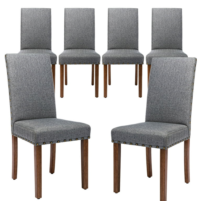 Snugway Handcraft Linen Solid Wood Parson Chair Dining Chair Set