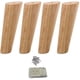 thumbnail image 1 of piezas de patas de madera para muebles, patas cónicas para sofá, patas de madera maciza para muebles de 6 cm, 1 of 4