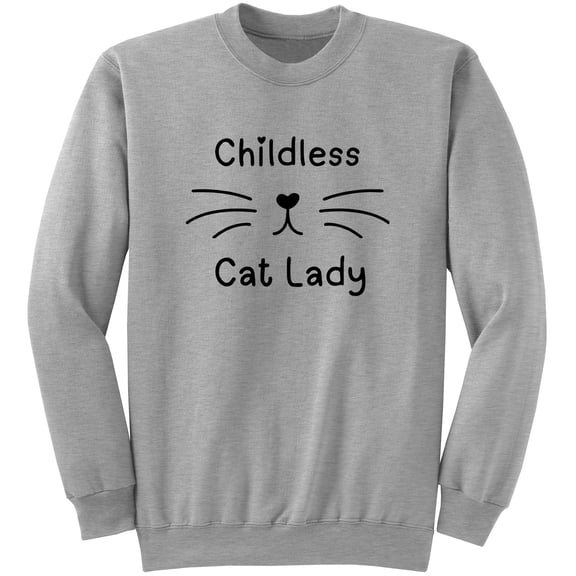 Childless Cat Lady Fleece Sweatshirt Sweater Top for Women