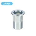 thumbnail image 3 of M10 Rivet Nuts, 20 Pack Zinc Plated Carbon Steel Knurled Flat Head Threaded Insert Nuts, 3 of 5