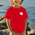 thumbnail image 3 of T-shirt Graphique Feuille d'Érable pour Garçons Drapeau Canadien Manches Courtes Col Rond Ample Décontracté Patriotique Chandails Enfants Fête du Canada 1st July Patriotic Feuille d'Érable, 3 of 5