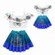thumbnail image 4 of Sequin Swimsuit Princess Swimsuit Girls Swimming Outfit Toddler Kids Bathing Suit Pool Swimwear Snow White Elsa Two Pieces Swimsuits 2022, 4 of 4