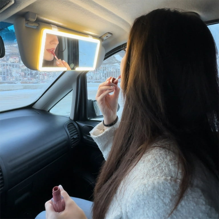 Car Visor Vanity Mirror With Light,Car Vanity Mirror with 3 Light  Modes,Universal Dimmable LED Car Mirror for Women Girl,Portable  Multifunctional Makeup Mirrors 9.6 x 4.7 inch - Walmart.com
