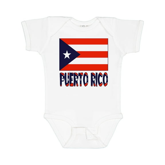 Inktastic Puerto Rico Flag & Name Boys or Girls Baby Bodysuit