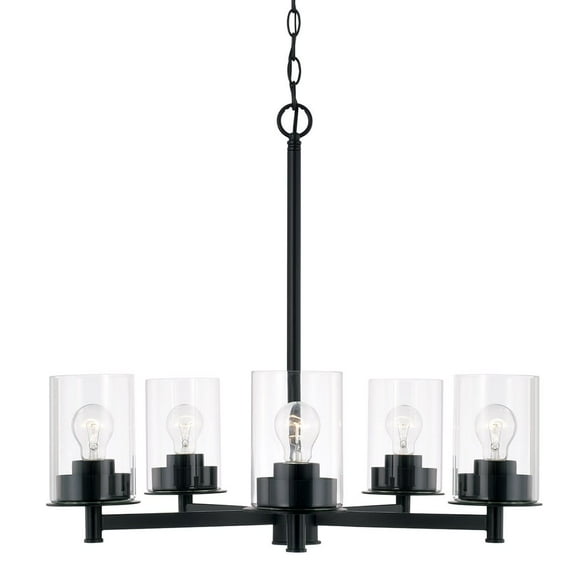 Capital Lighting 446851-532 Mason 5 Light 26" Wide Chandelier - Black