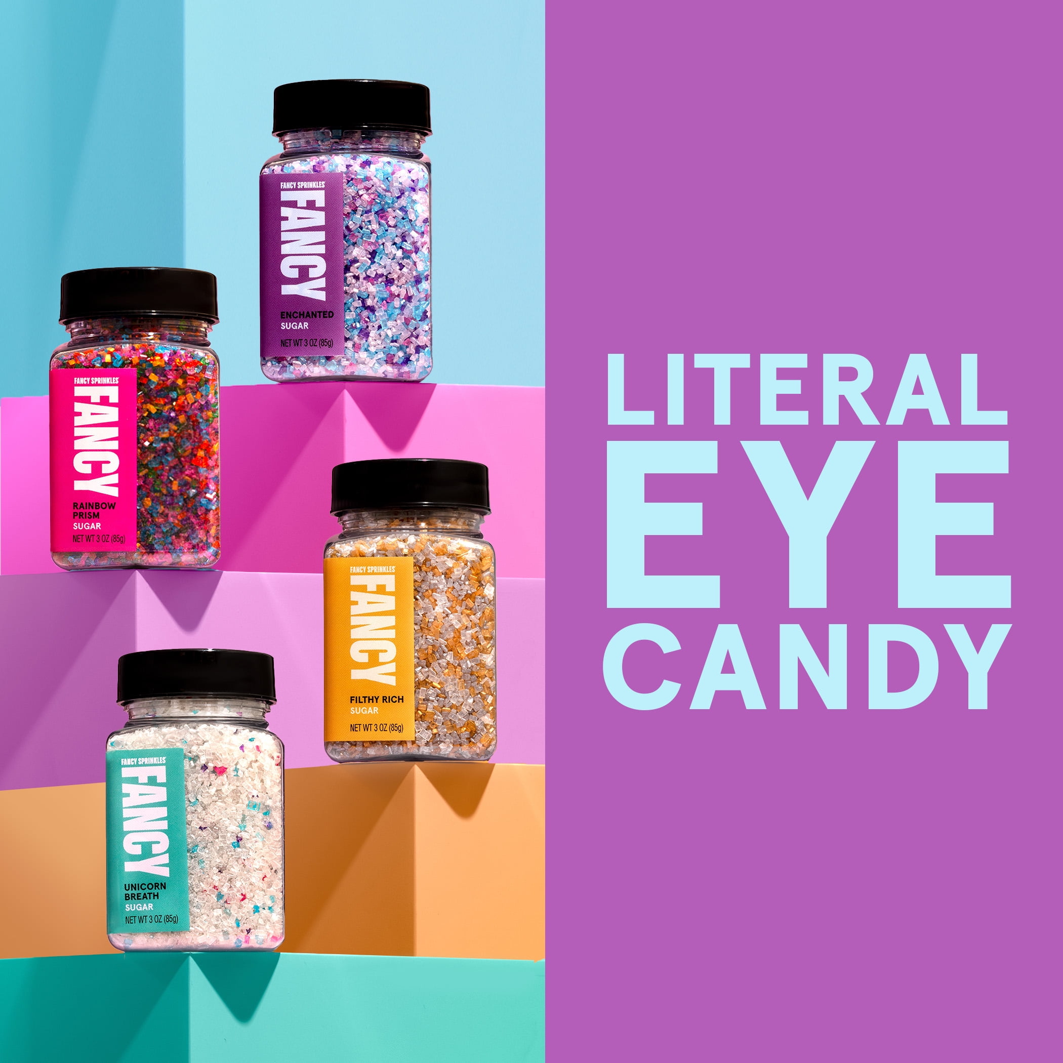 Fancy Sprinkles Filthy Rich Sugar, Dessert Sprinkles, 3 oz