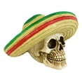 thumbnail image 4 of Day Of The Dead El Bandito Outlaw Skeleton Skull With Mexican Sombrero Figurine, 4 of 5