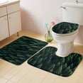 thumbnail image 2 of Green Forest Bath Mat 3 Piece Bathroom Rug Set, Modern Pine Trees Mysterious Art Non Slip Bath Rug Contour Mat and Toilet Lid Cover, Absorbent Shower Mats Soft Bath Rugs and Mats Sets, 2 of 8