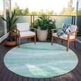 thumbnail image 6 of Addison Rugs Chantille Indoor/Outdoor Transitional Swirls Aqua Washable Round Rug, 8' x 8', 6 of 6