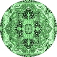 thumbnail image 1 of Ahgly Company Indoor Round Abstract Emerald Green Modern Area Rugs, 5' Round, 1 of 4
