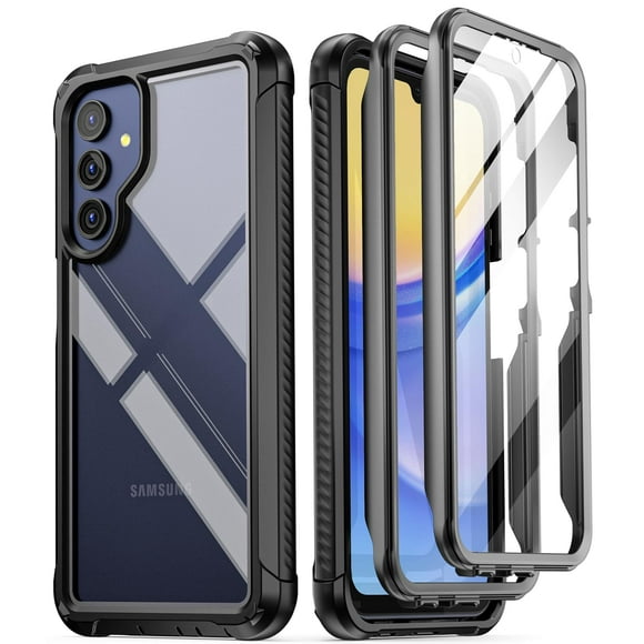 Funda Poetic Guardian para Samsung Galaxy A15 5G, color negro y transparente