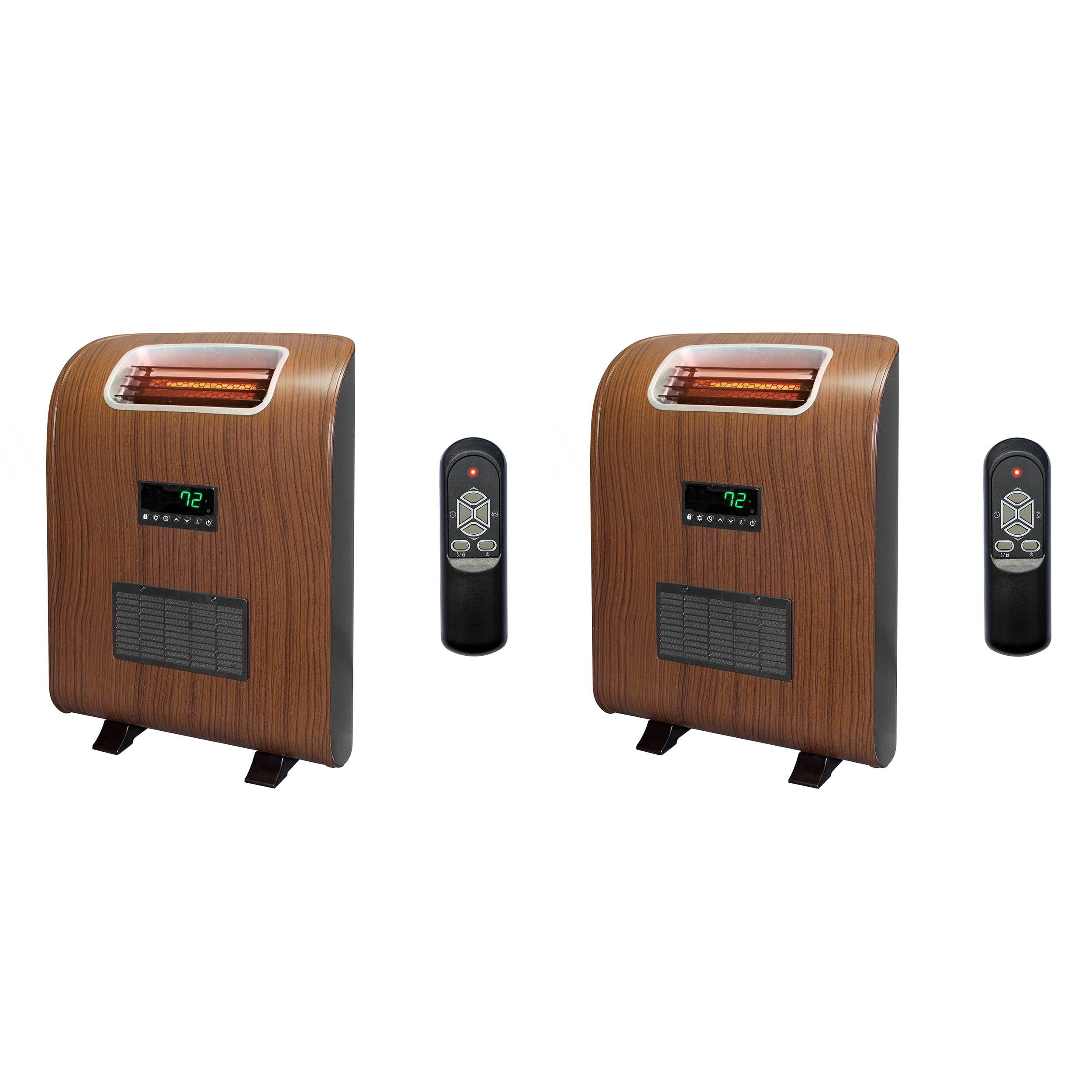 (2) Lifesmart 1500 Watt Slim Compact Portable Infrared Quartz Electric