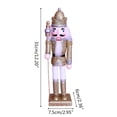 thumbnail image 3 of Techinal Nutcracker Ornament Walnut Soldier King Puppet Wooden Figures Christmas Decor, 3 of 13