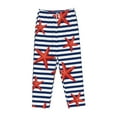 thumbnail image 4 of Balery Starfish Navy Blue Stripe print Women's Pajama Pants,Ultra Lightweight Pjs,Lounge Pant-X-Large, 4 of 9
