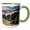 Green/White, variant on 3drose, Flowers and Dunes of Great Sand Dunes National Park, Colorado, 11oz Two-tone Green Mug