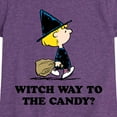 thumbnail image 3 of Peanuts - Witch Way To The Candy - Toddler And Youth Girls Short Sleeve Graphic T-Shirt, 3 of 6