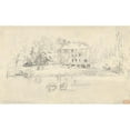 thumbnail image 2 of Paul Huet 24x16 Gold Ornate Framed and Double Matted Museum Art Print Titled - View of the Chateau at Folembray (ca. 1831), 2 of 4