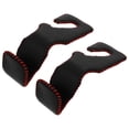 thumbnail image 1 of OULII 2Pcs Car Back Seat Hooks PU Multi Functional Durable Car Storage Hangers Red, 1 of 8