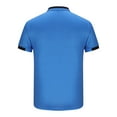thumbnail image 4 of EWASWON Men's Slim Fit Short Sleeve Polo Shirt - Breathable Moisture-Wicking for Casual & Work,Blue,Size L, 4 of 9