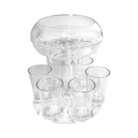 

Kitchen Home Bar Games With 6 Cups Shot Dispenser For Filling Liquids Drink Tool