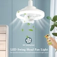 thumbnail image 4 of Luz de ventilador de techo 360 Head Shaking Fan Chandelier Viento de 3 velocidades para estudio de dormitorio, 4 of 9