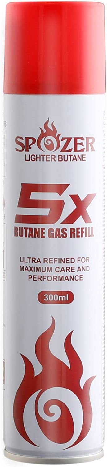 Spozer 12 Pack Lighter Gas Refill Butane Universal Fluid Fuel Ultra Refined  300ml 10.14 Oz （1 Box）