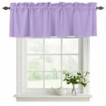 thumbnail image 2 of Purple Valances for Windows, Decorative Rod Pocket Window Valance Curtains, Modern Pure Lavender Purple Short Curtain Drapes for Kitchen/Bathroom/Living Room, 2 Panels, 42" W x 18" L, 2 of 8
