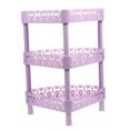 thumbnail image 5 of Masteelf Purple 3 Layer PP Plastic Storage Shelves Desk Stand Rack for Bathroom Home Use Triangle Shape, 5 of 8