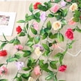 thumbnail image 2 of Hanging Rose Ivy Everlasting Ornamental Faux Silk Flower Wall Art Decor, 2 of 7