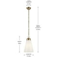 thumbnail image 4 of 52661CPZ Kichler Lighting Marsailli - 1 Light Pendant-19 Inch Tall and 11.5 Inch Wide-Champagne Bronze Finish-Cased Opal Glass Color, 4 of 6