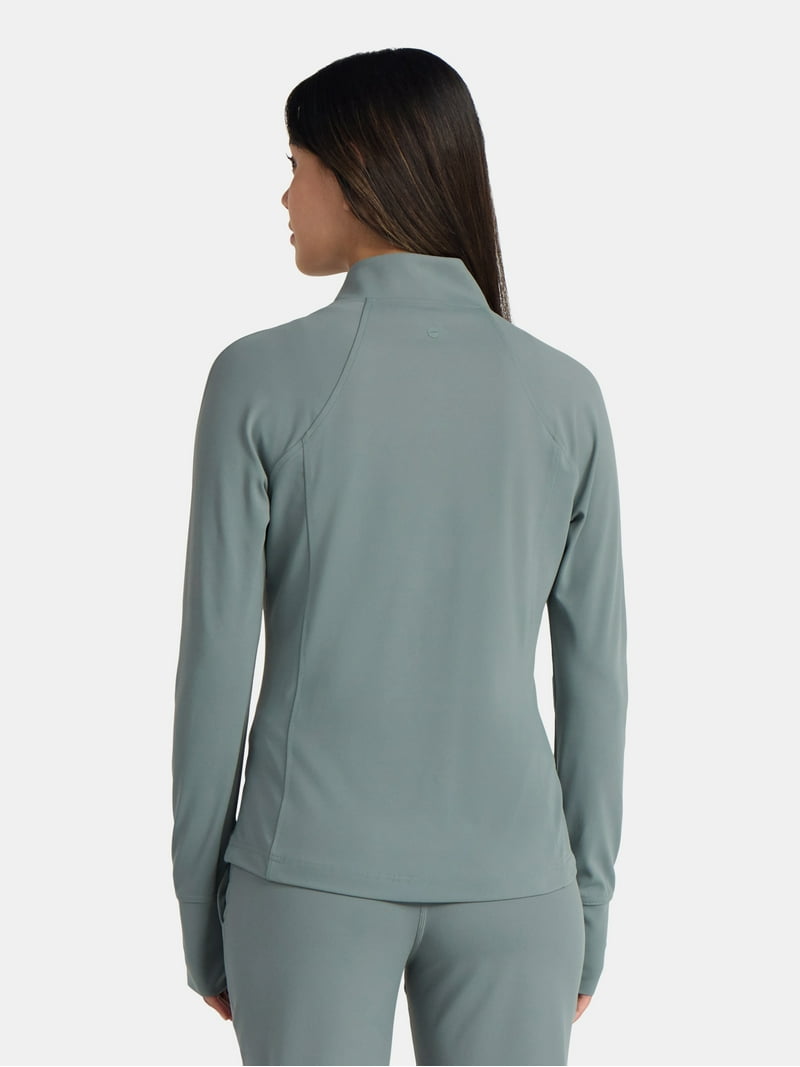 Avia Women's and Women's Plus SoftSculpt Zip Up Active Jacket