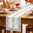 thumbnail image 5 of Easter Eggs Table Runner 48 Inches Long Farmhouse Dress Scarves, Spring Watercolor Bunny Flower Leaf Plant Dining Tablerunner for Coffee Table/Kitchen Island/Party Décor, 13" x 48", 5 of 8