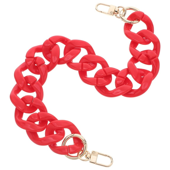 LOLIPPYY Adjustable Red Acrylic Purse Chain Strap for Shoulder Bag Replacement and Decorative DIY Accessories