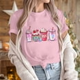 thumbnail image 6 of Otvok Womens Casual Round Neck Short-Sleeved Printed Valentines T-Shirt Tops, 6 of 6