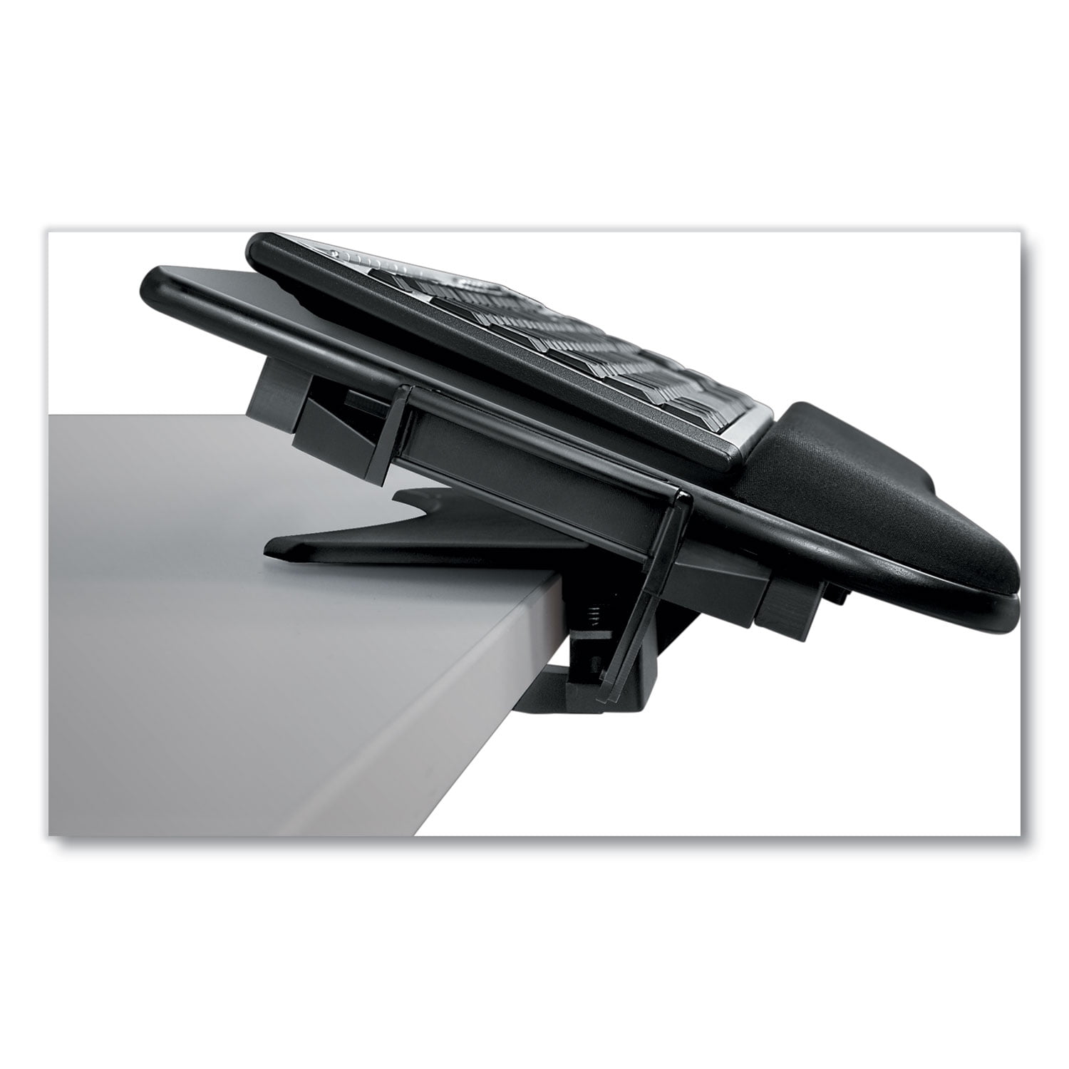Black Fellowes Tilt N' Slide Pro Keyboard Manager 4.0" x 29.3" x 11.5" 