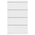 thumbnail image 2 of IM Lashes 4-Drawer Chest Shelf Bedside End Table Sideboard Cabinet Dresser Tall Nightstand Multifunctional Organizer Accent Furniture, 23.6"x13.8"x38.8", White, 2 of 6
