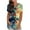 Gold womens tops summer, variant on USSUMA Plus Womens Tops Dressy Casual Women's Summer Top Casual Impressionist Oil Painting Printed T-Shirts Crewneck Short Sleeve Tunics Basic Blouse
