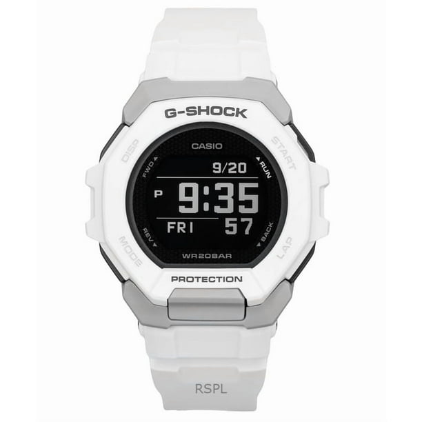 Casio Reloj G-Shock G-Squad Digital Smartphone Link GBD-300-7 para Hombre, Blanco, Resina de Base Biológica, Cuarzo, 200 M.
