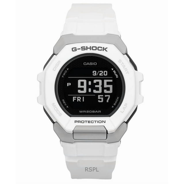 Casio Reloj G-Shock G-Squad Digital Smartphone Link GBD-300-7 para Hombre, Blanco, Resina de Base Biológica, Cuarzo, 200 M.