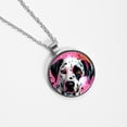 thumbnail image 4 of Spotted Dog Glass Circular Pendant Necklace - Women's Jewelry, 4 of 5