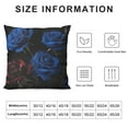 thumbnail image 5 of Leisuo  Rose Decorative Throw Pillow Cover, Soft Rose Floral Bouquet Square Cushion Case Set for Couch Sofa Bedroom Living Room, Elegant Royal Blue Romantic Pillow Cases Pillowcases White, 5 of 5