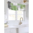 thumbnail image 3 of Valances for Windows Sage Green Rod Pocket Cafe Window Treatments Valance Curtains for Kitchen Bathroom Laundry Basement Windows 60"x18", 3 of 9