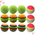 thumbnail image 2 of 12Pcs Stripe Pattern Balls EVA Ball Colorful Balls Cat Pet Playing Balls Training Ball (4 Styles), 2 of 8