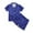 style-10 Blue, variant on JUMEYU Pjs for Girls Girls Pajamas Set, Satin Silky Button Down Loungewear 2 Piece Short Sleeve Pants PJS Sets Size 7-8 (Beige,7-8 Years)
