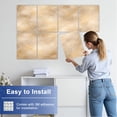 thumbnail image 5 of Rustic Farmhouse 8 Pack Art Acoustic Panels Sound Absorbing Beautiful marble natural Beige Parchment Decorative Soundproof Wall Panels Self Adhesive for Nursery Game Room Bedroom 48"x32", 5 of 6